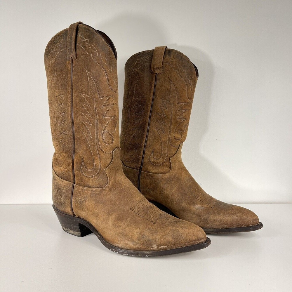 Tony Lama | USA made | Abilene Brown Leather Cowboy Western Boots 10.5D 6454